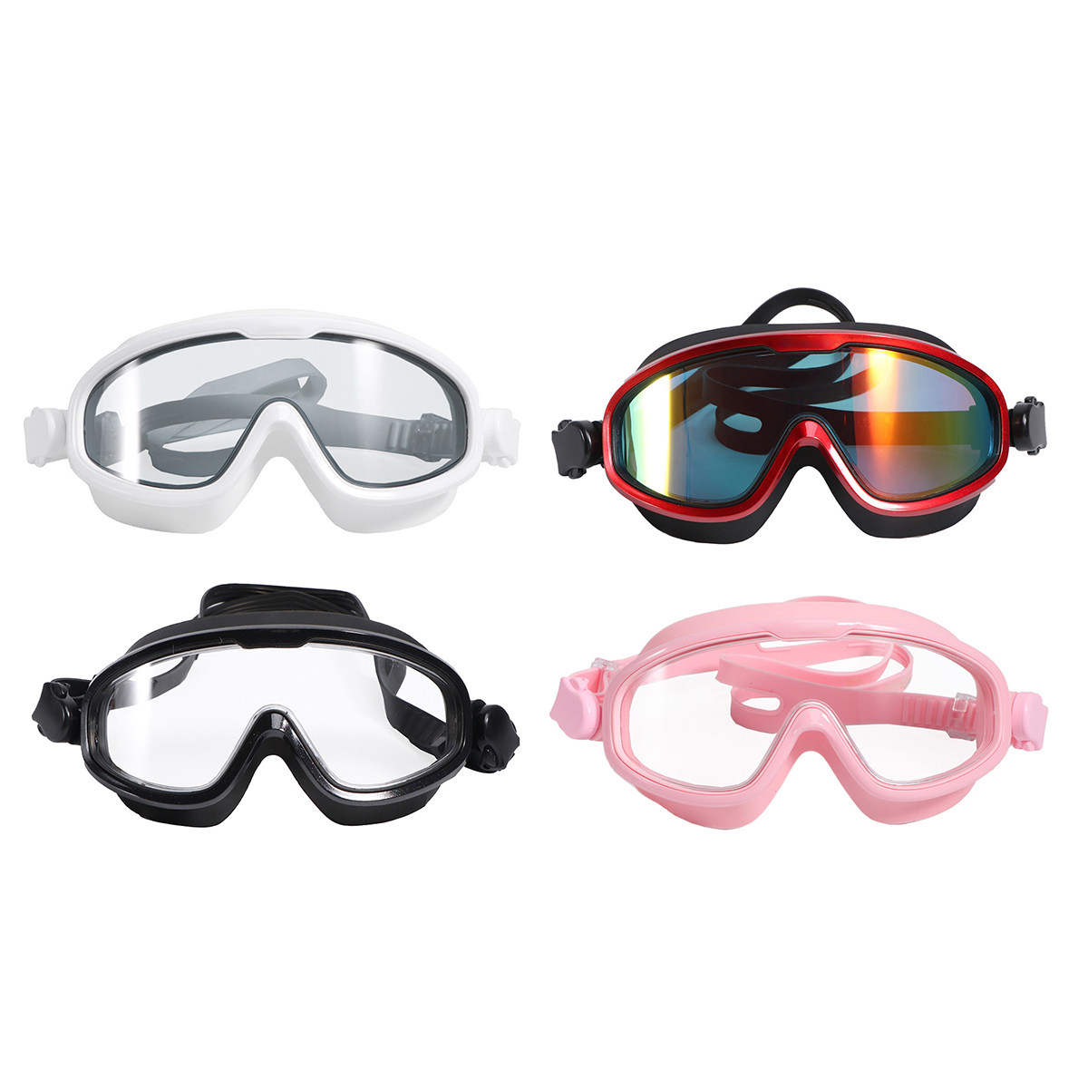 Goggles Swim - Lunettes de natation blanches, anti-buée, étanches,