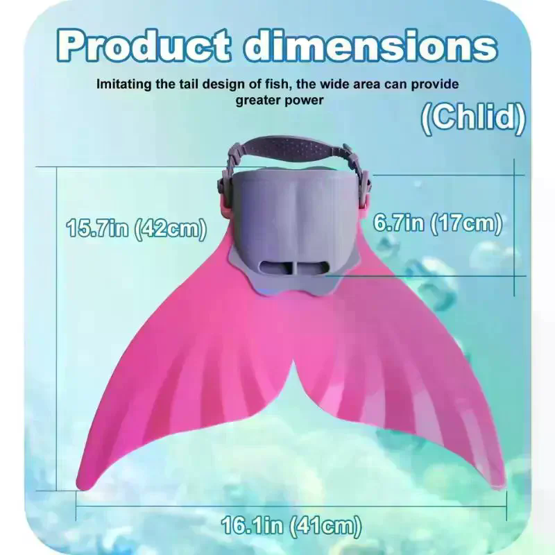 Swim Fins - Ailerons de sirène en silicone pour