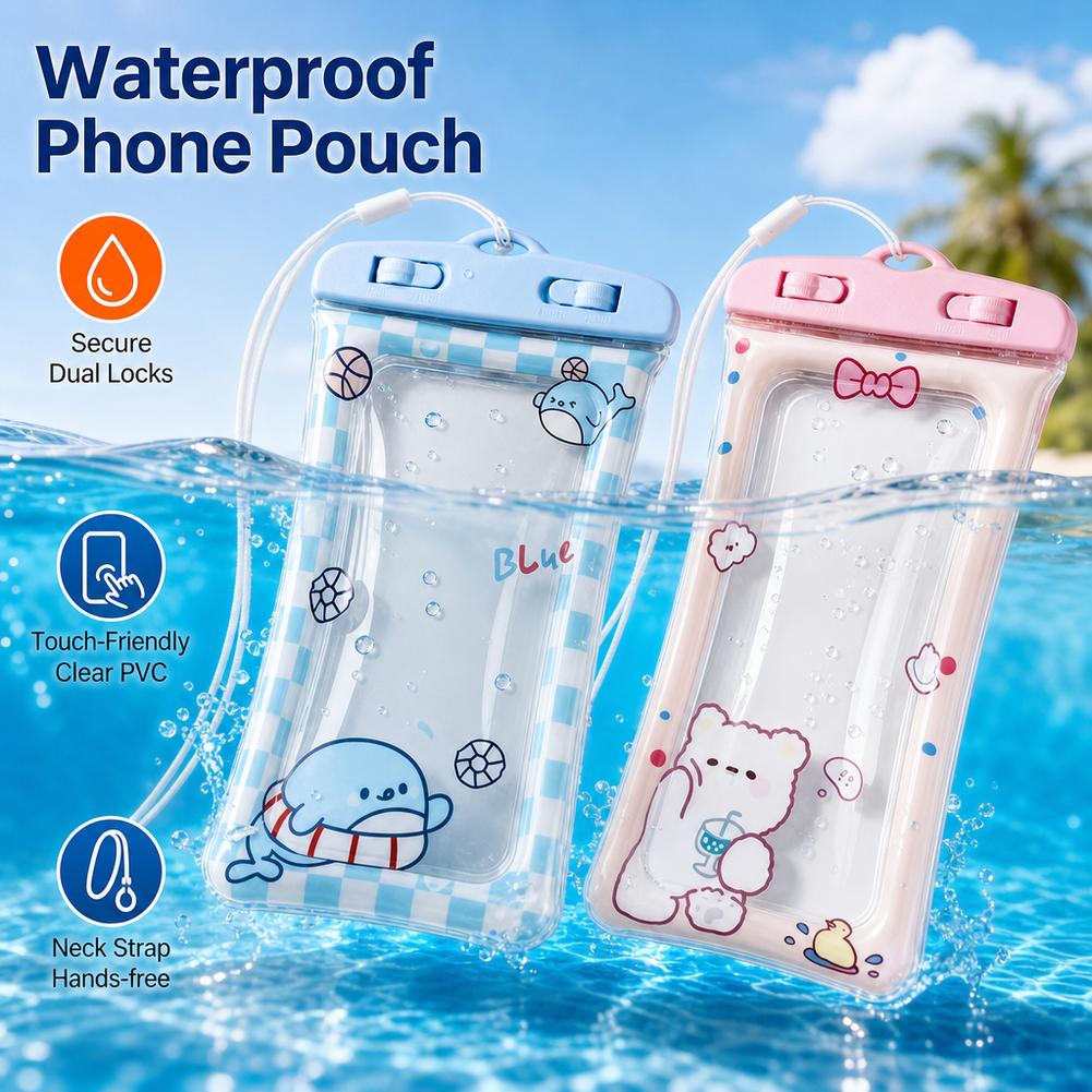 Dry Bag Waterproof - Étui de téléphone étanche transparent motif