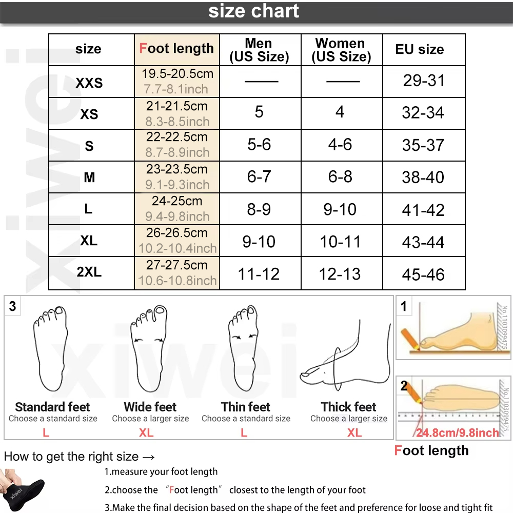 Chaussettes en néoprène 5mm, c - Swim Fins avis et prix